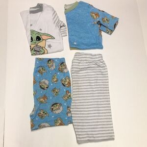 Star Wars Kids Blue & Gray Baby Yoda Grogu Character Pajama Set size 7